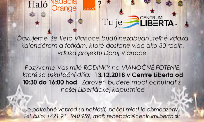 13.12.2018 - Vianočné fotenie v Liberte