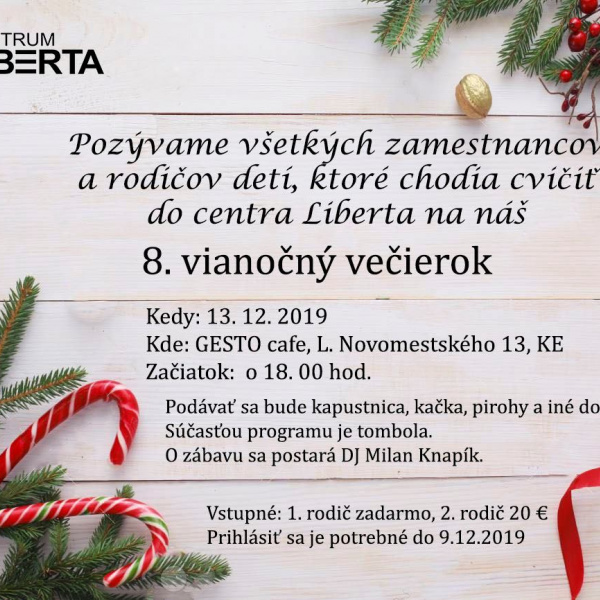2019/ november - Pozvánka na vianočný večierok